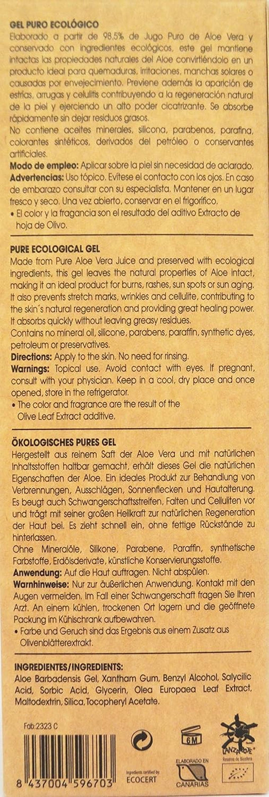 Gel Puro 100% Ecológico 250 Ml