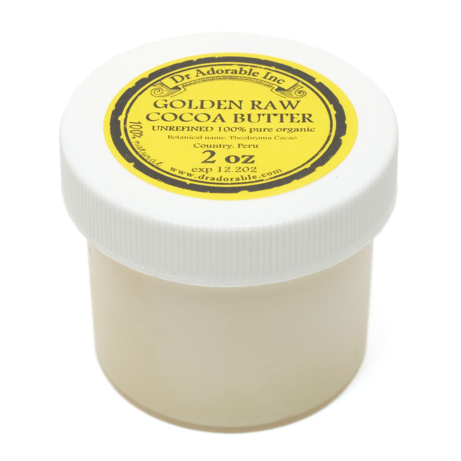 GOLDEN UNREFINED COCOA BUTTER FRESH ORGANIC PURE 2 OZ 4 OZ 8 OZ 1 LB-UP to 12LB
