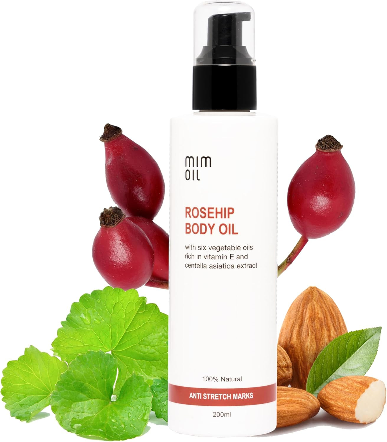 Aceite Antiestrías Con Rosa Mosqueta, Almendras Dulces, Centella Asiática Y Aceites Ricos En Vitamina E. 200 Ml. 100% Natural. Hidrata Y Ayuda a Prevenir Las Estrías Durante Embarazo Y Adolescencia.