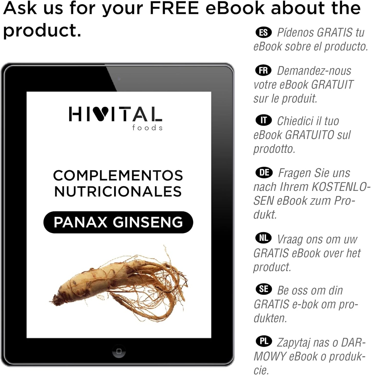 Ginseng Rojo Coreano 6000 Mg. 180 Cápsulas Veganas Para 6 Meses De Tratamiento. Extracto Natural De Raíz 15:1 Con Un 30% De Ginsenosidos Por Cápsula. Fabricado En España Por HIVITAL