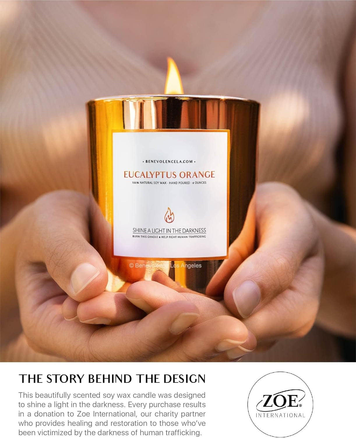 Eucalyptus Orange Wood Wick Candles | Soy Scented Candles for Home | Gifts for Women and Men | Home Fragrance | Aromatherapy | Shelf Decor, Bathroom Freshener | 8Oz, 45 Hour Burn