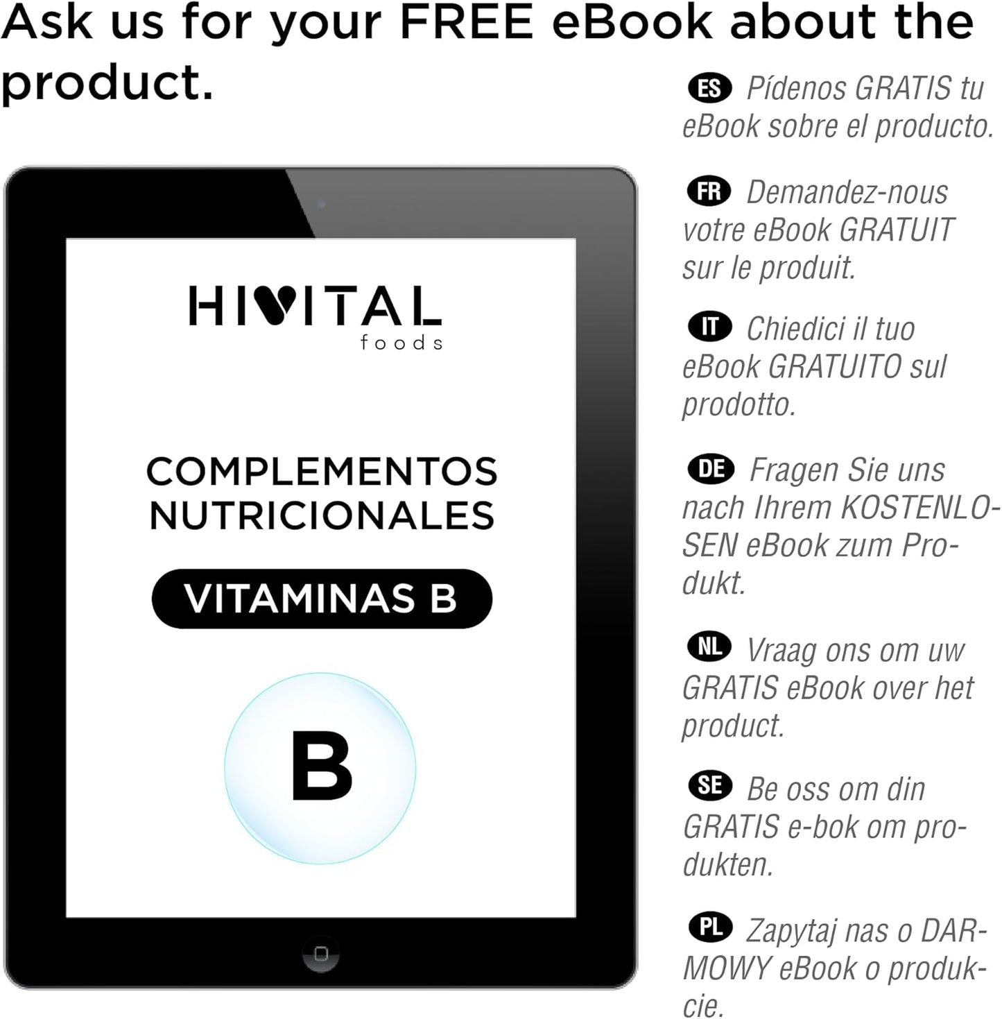 Vitamina B Complex. 210 Cápsulas Veganas Para 7 Meses De Tratamiento. Complejo Vitaminas B Con B1, B2, B3, B5, B6, B12, Biotina, Ácido Fólico Y Vitamina C. Fabricado En España Por HIVITAL