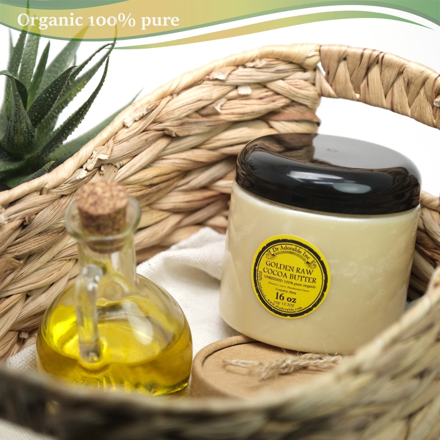 GOLDEN UNREFINED COCOA BUTTER FRESH ORGANIC PURE 2 OZ 4 OZ 8 OZ 1 LB-UP to 12LB