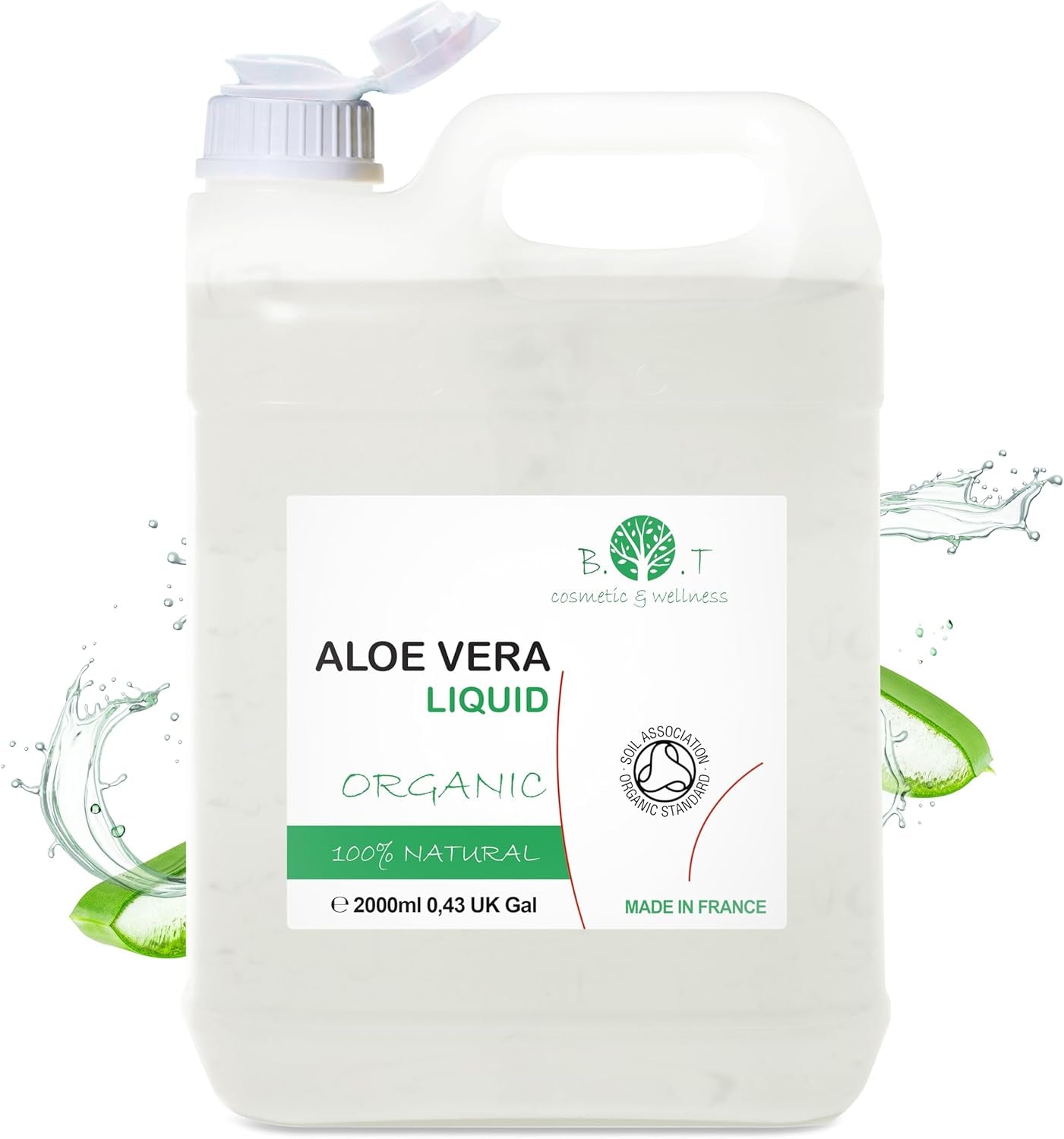 BIO Fresh Aloe Vera Líquido Concentrado. Aloe Vera Concentrado Elaboración Cosmética Casera Natural (Champú, Gel, Crema, Serum, Locion, Jabon, Mascarilla) - 2000 Ml 2 L